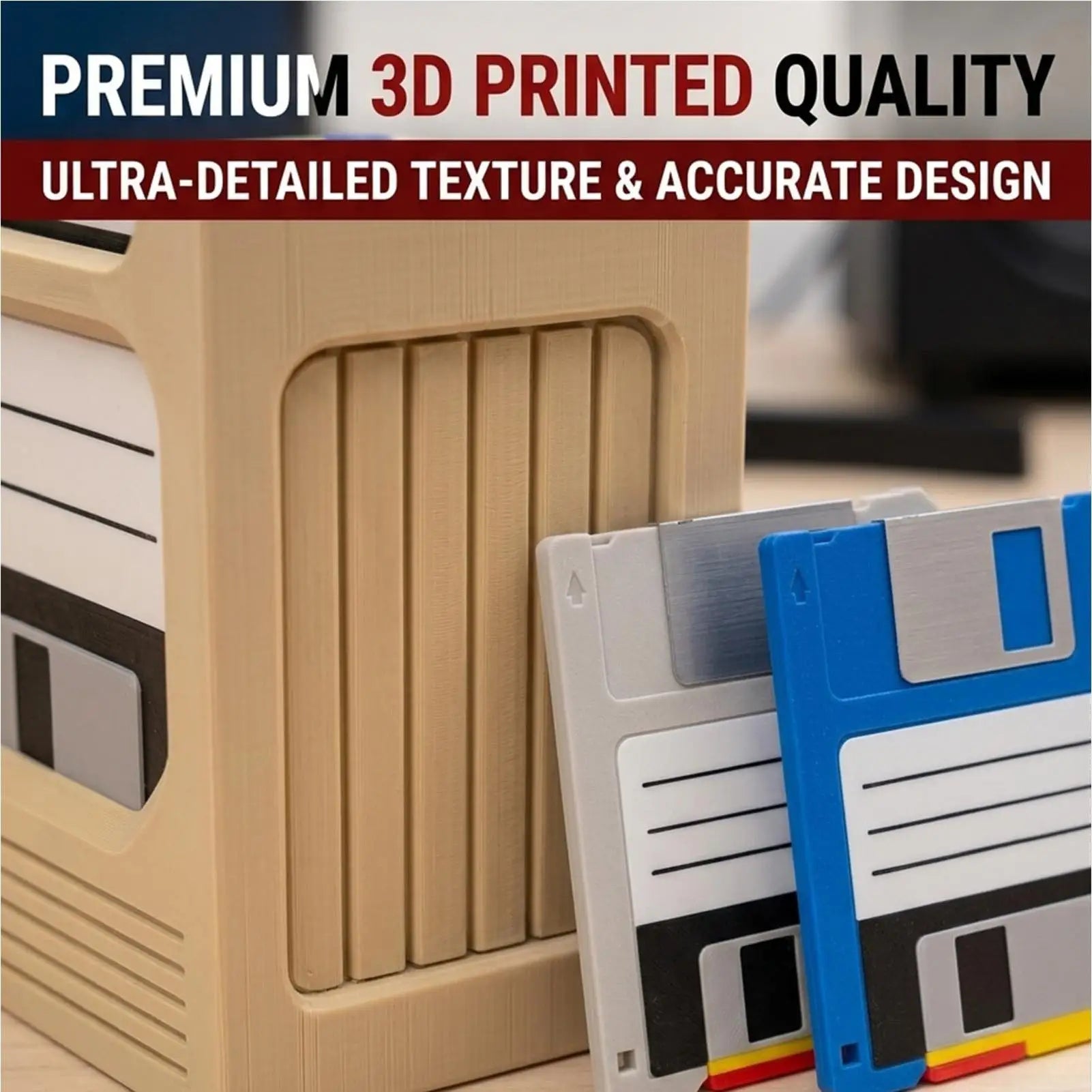 Retro Tech Coaster Holder Set Retro Aesthetic Storage Rack Drink Coasters Set for Computer Desk Office Home Bedroom Dorm Zpaxo