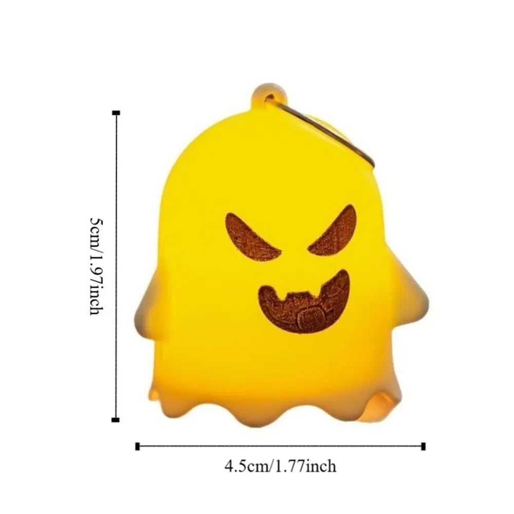 6PCS Cute Halloween Luminous Ghost Keychain LED Hanging Ghost Pendant Party Luminous Ghost Light Gifts Phone Decor Zpaxo