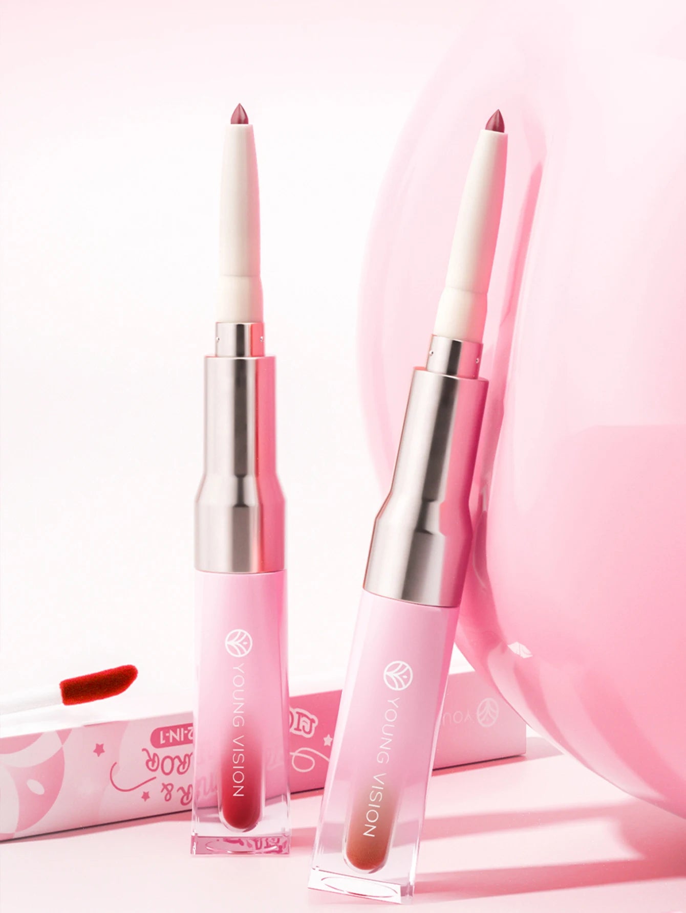2-in-1 Lip Liner and Gloss Pen – Smooth Matte Liner & Mirror Shine Gloss for Defined, Juicy Lips – Perfect for Daily Makeup, Dat Zpaxo