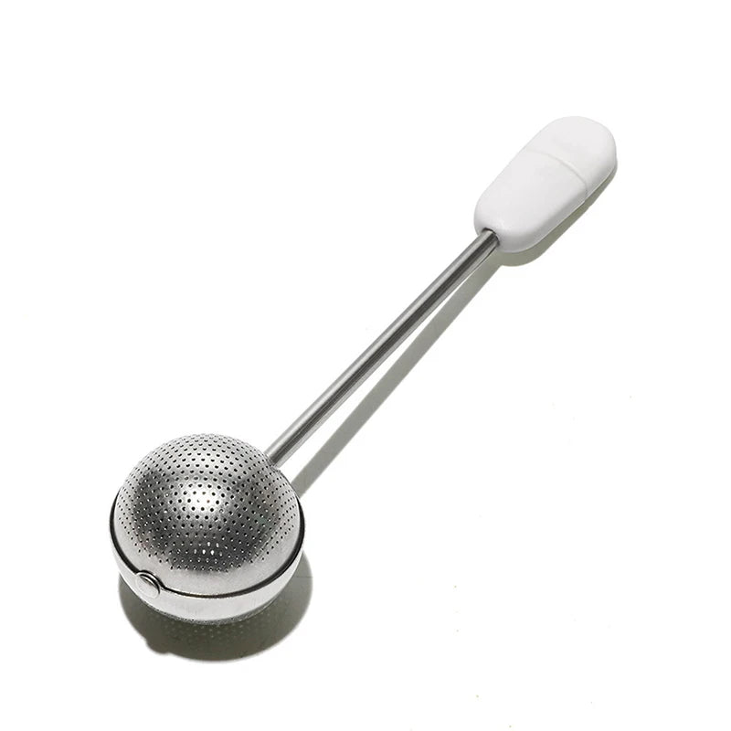 Portable Outdoor 304 Stainless Steel Rotating Tea Infuser With Tea Ball, Tea Strainer, And Filter Mesh; Coffee Grounds Filter Zpaxo B