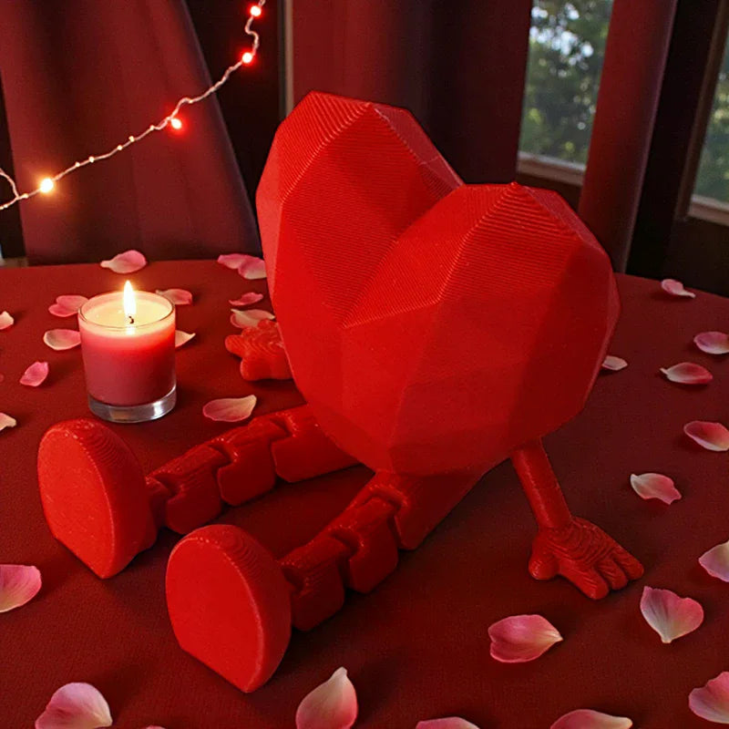 For Home Creative Valentine Love Gift Happy Valentine's Day Party Decor 2026 Valentine's Day Heart Joint Miniature Figurine Doll Zpaxo
