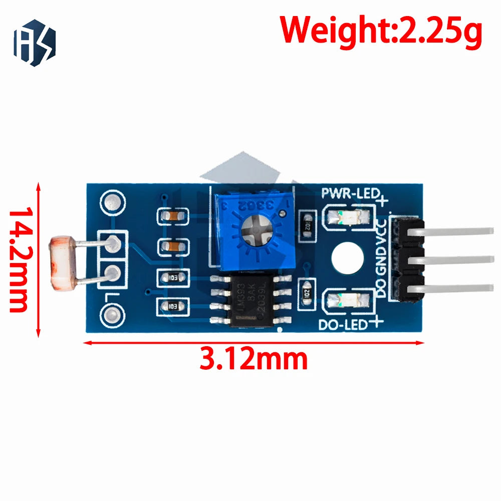 Light Intensity Detection Module - Photosensitive Brightness Resistance Sensor for Arduino Zpaxo