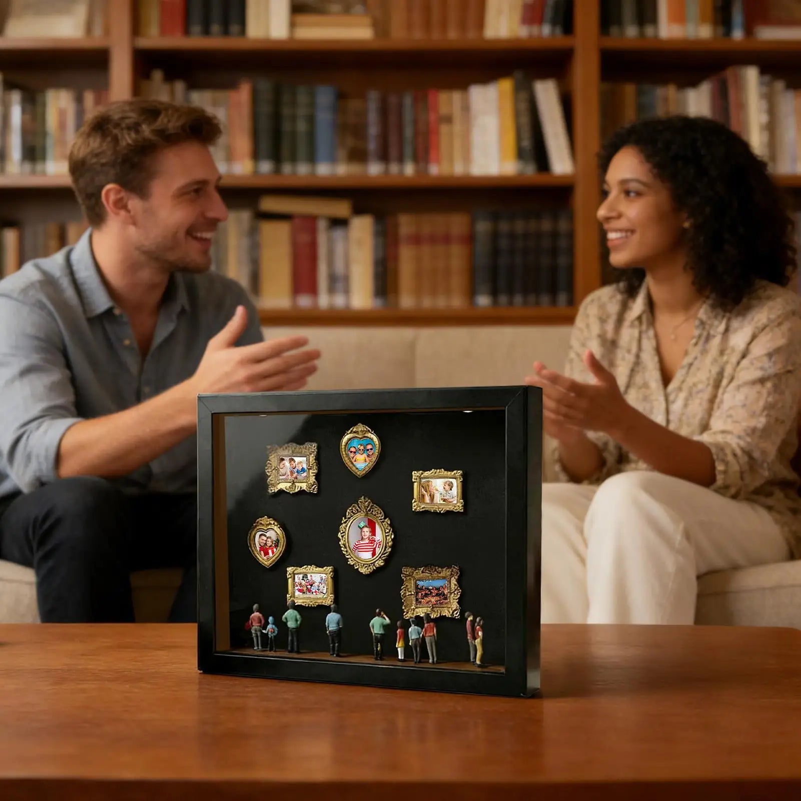 Mini Museum Picture Frame Tiny Display Box Deep Relief Figurines DIY