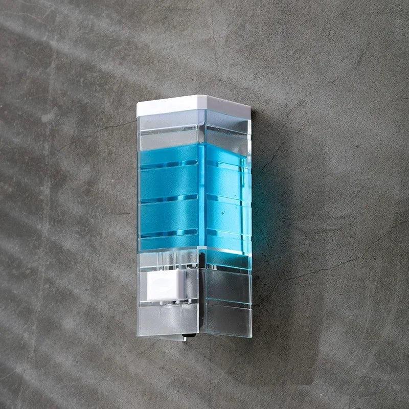 2026 Home Transparent Wall Mounted Manual Soap Dispenser, Bathroom, Hotel Single Head Non Perforated Hand Soap Dispenser Zpaxo 911 Stripe