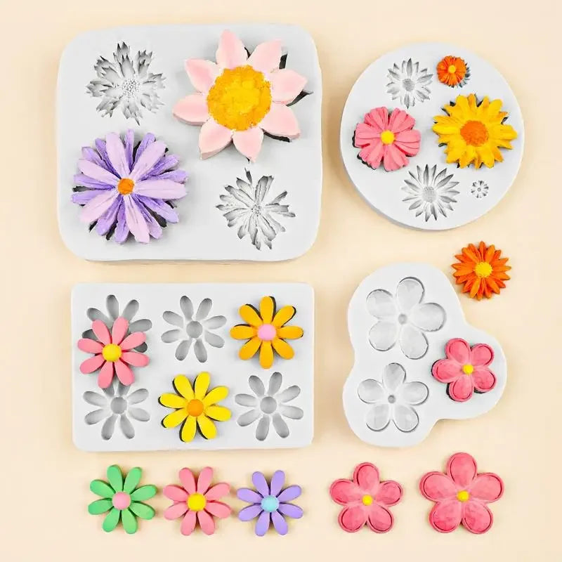 1Pc Cookie Cupcake Chocolate Baking Mold Mini Rose Camellia Flower Silicone Sugarcraft Mold Fondant Cake Decorating Tools Zpaxo
