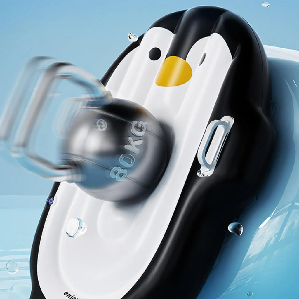 Inflatable Bodyboard Kids Penguin Handle Water Slides Portable