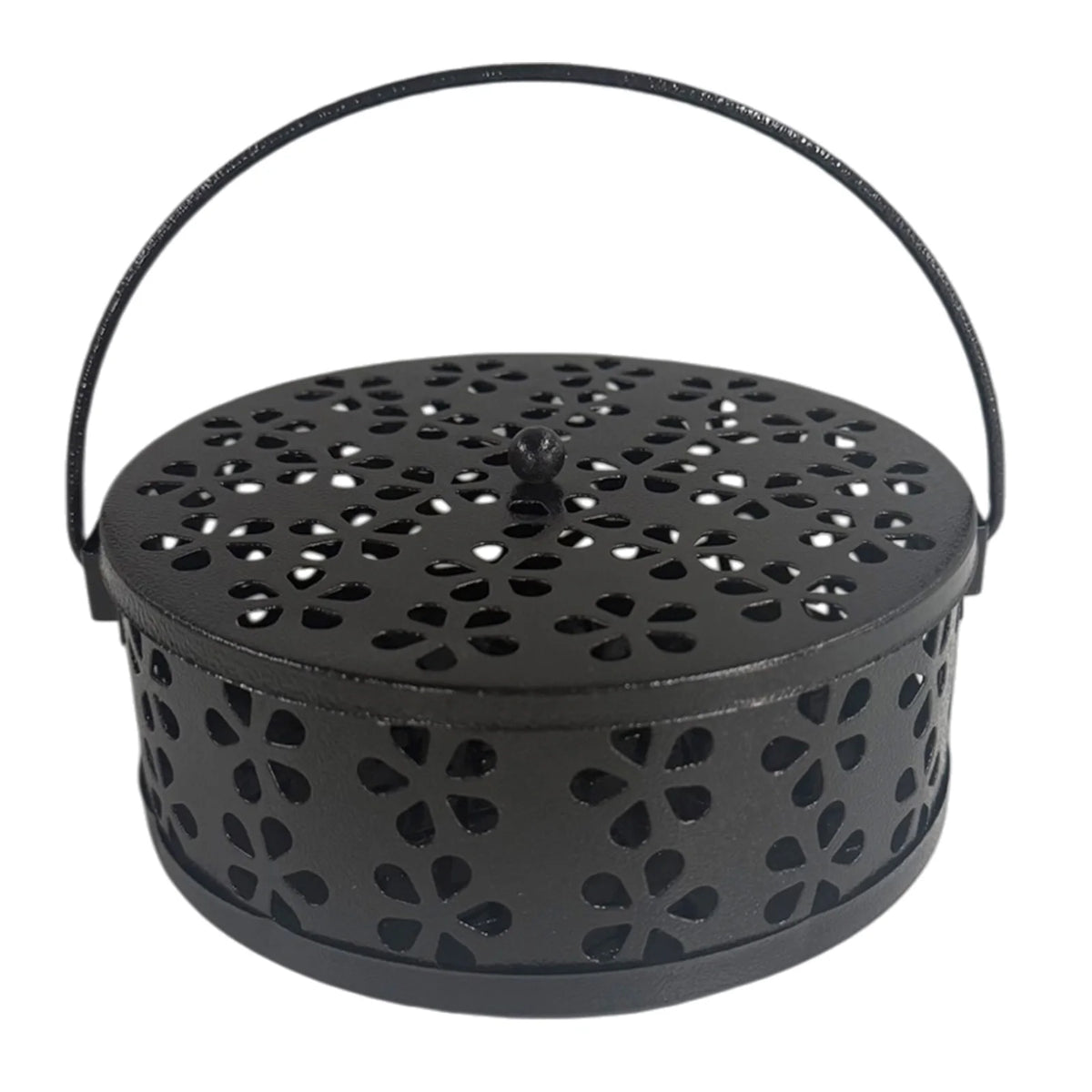 Portable Incense Burner Holder Lid Handle Coil Mosquito Outdoor Zpaxo a