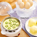 Multifunctional Egg Boiler Electric Egg Steamer Cooking Breakfast Machine Double Layers Egg Cooker Mini Steamer Poacher Kitchen Zpaxo WHITE EU