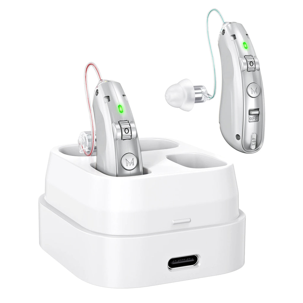 Rechargeable Behind-the-ear Hearing Aid Elderly Noise-cancelling