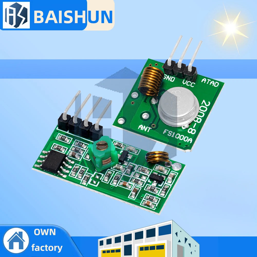 433 Mhz RF Transmitter Receiver Module Link ARM MCU WL DIY 433MHZ Zpaxo