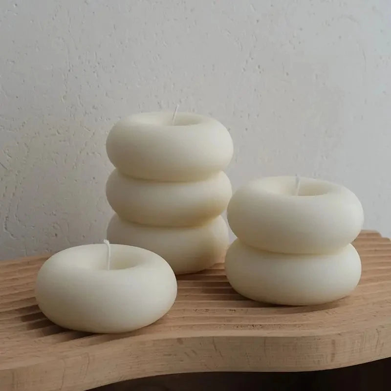 Nordic-style Donut Scented Candles Creative Soy Wax Decorations