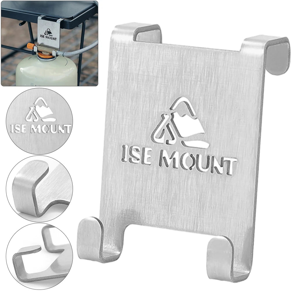 Hang Gas Canister Camping Tables Hook Stainless Steel Hanger Holder