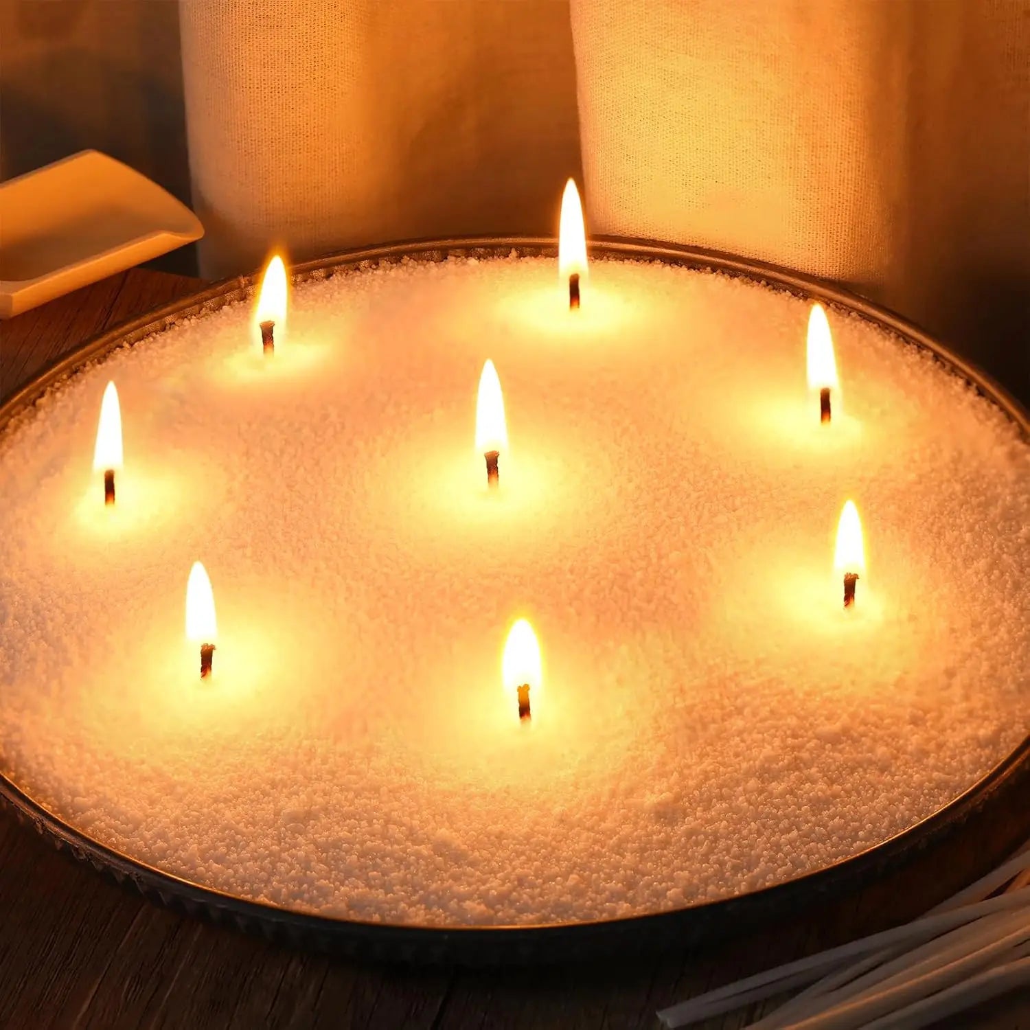 50pcs Candle Wick, Pearled Candle Cotton Wicks for Sand Candles Making Refill Sand Wax Wick for Making DIY (White) Zpaxo