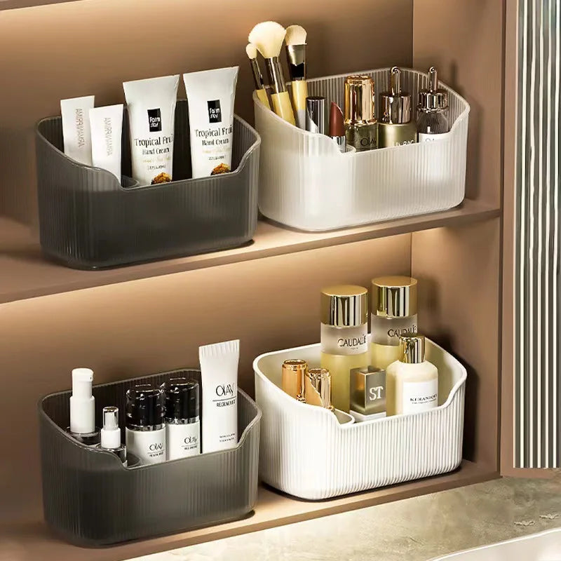 Desktop Makeup Organizer & Cosmetics Storage Box – 3 Grid
