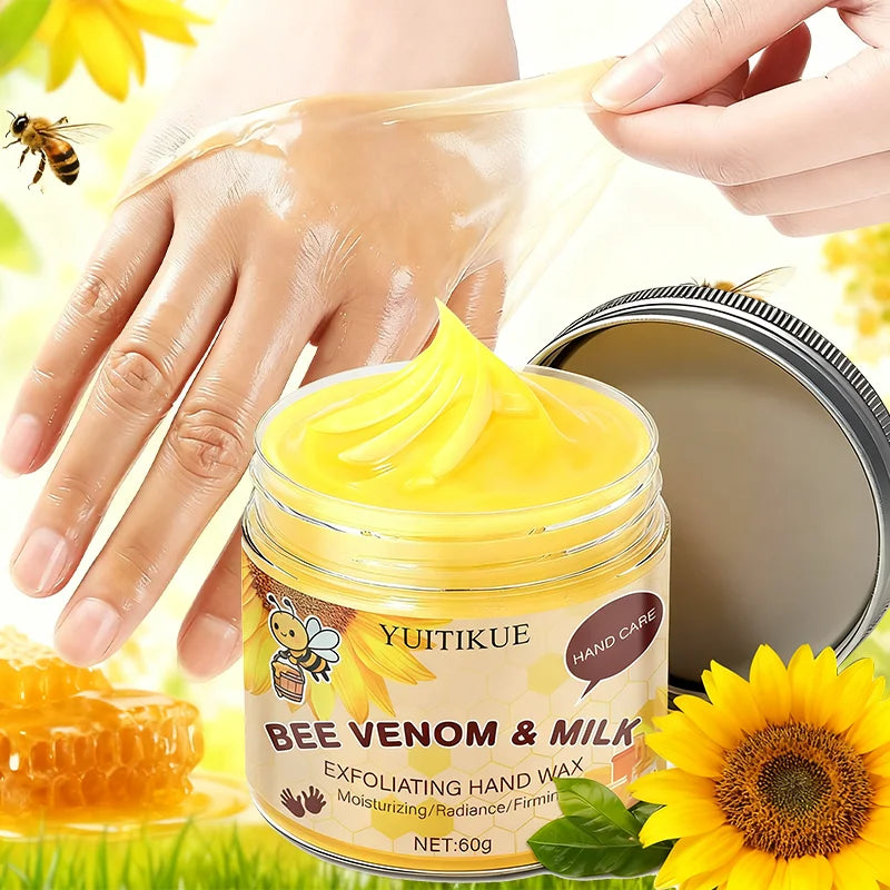 Bee Venom Milk Exfoliating Hand Wax Mask 60g | Peel & Firm Hand Wax Mask Zpaxo