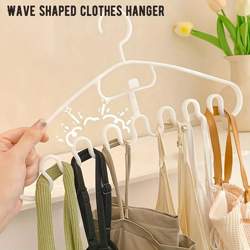 Wave-shaped Clothes Hanger Garment Rack Drying Laundry Storage