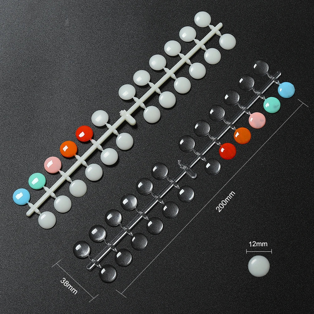 120pcs Nail Polish Display Table With Stickers Polka Dot Color Card Nail Display Board Clear/Nature Color Card Nail Art Tools Zpaxo