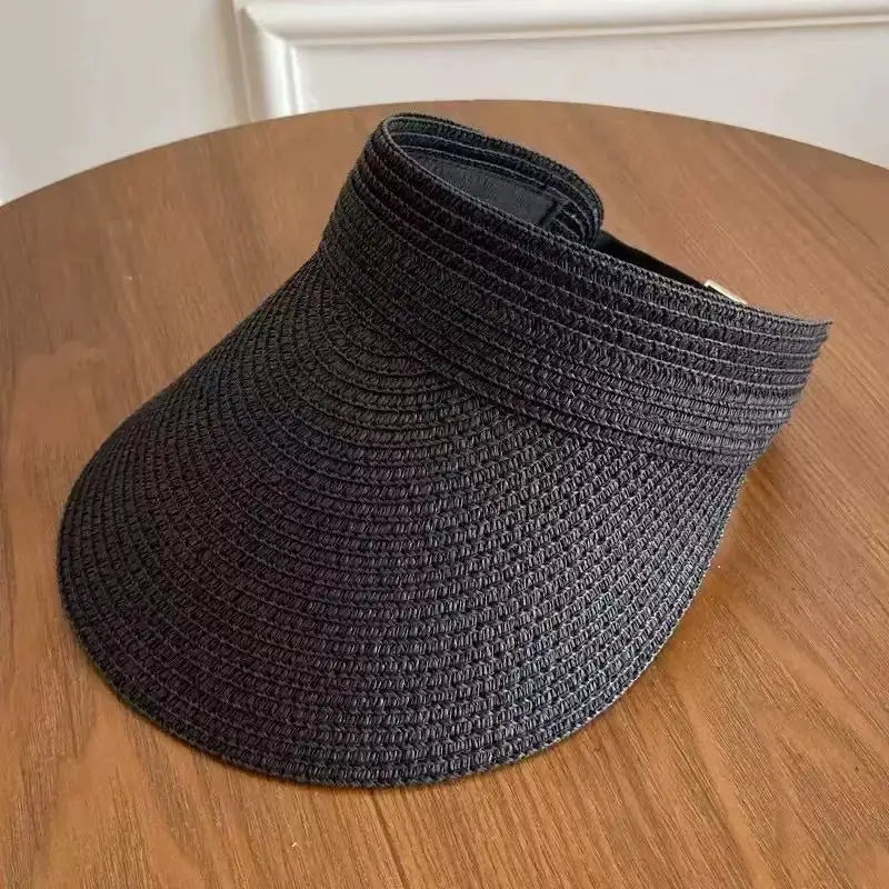 Women's Foldable Wide Brim Sun Hat Spring Summer Straw Beach Outdoor