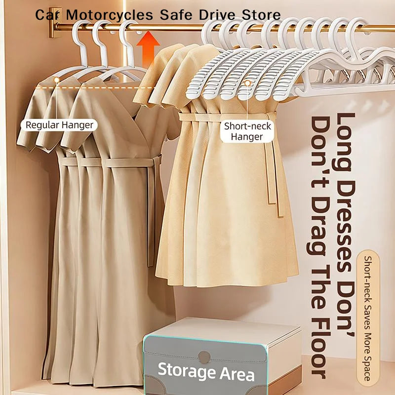 CM10PCS Wide Shoulder Hangers Short Neck Non-slip Mark-free Space
