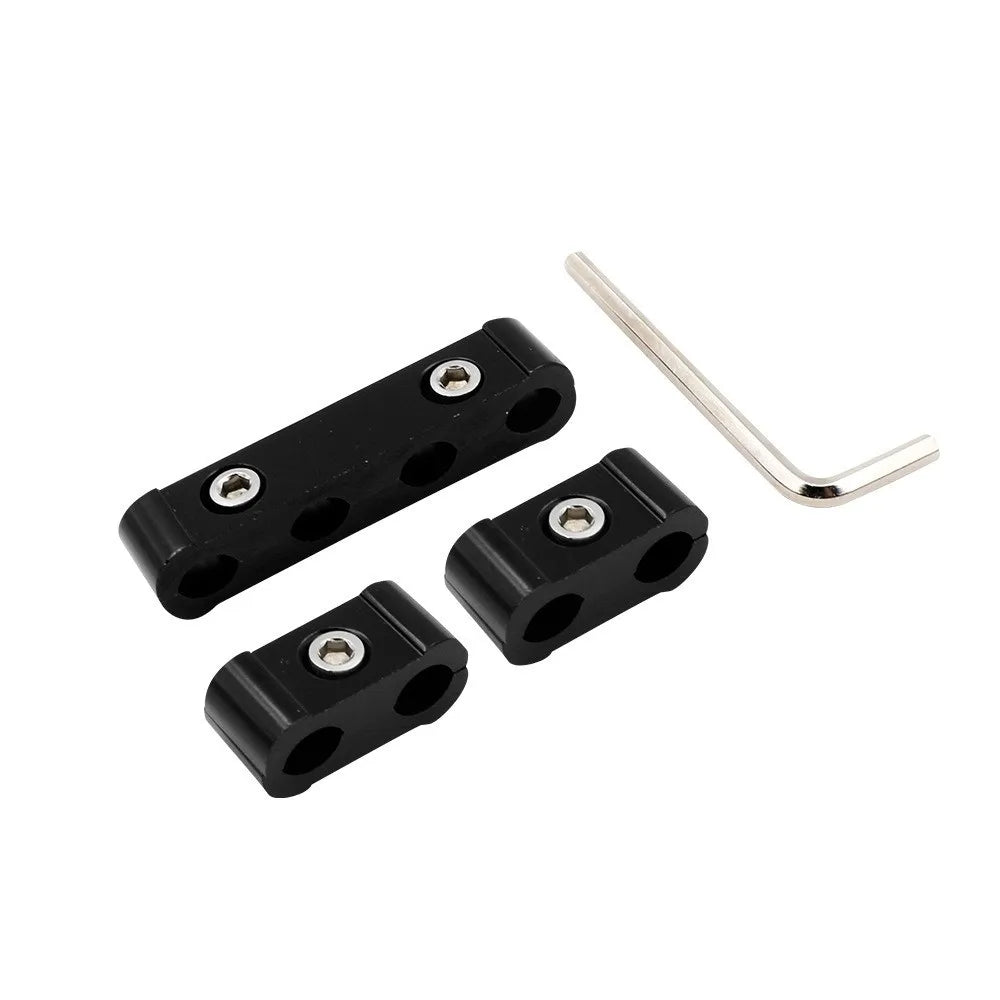 3pcs Three Dividers Spark Plug Wire Dividers Aluminum Performance Ignition Wire Fixing Clamps Durable Construction Zpaxo Black