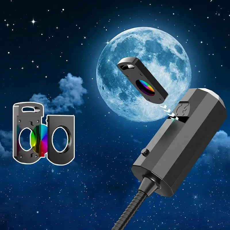 Rotatable Starry Sky Projector | USB LED Night Light & Ambient Lamp