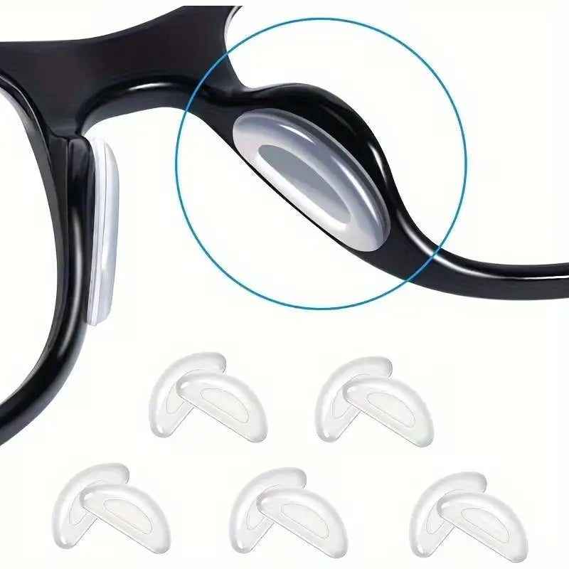 20pcs Soft Nose Pads for Glasses – Non-Slip, High Air Chamber Design, Odorless Eyewear Replacement Set Zpaxo