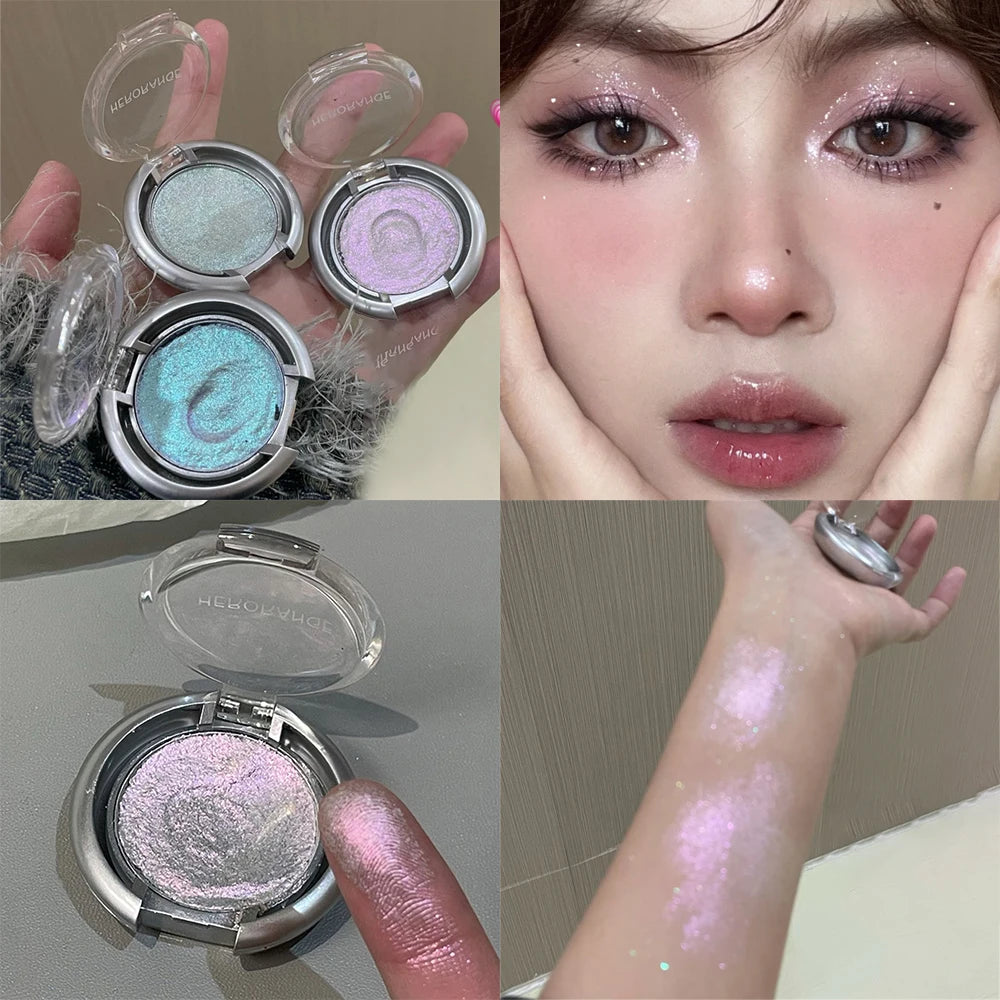 Discoloration Diamond Glitter Monochrome Eyeshadow Palette Pearl Zpaxo