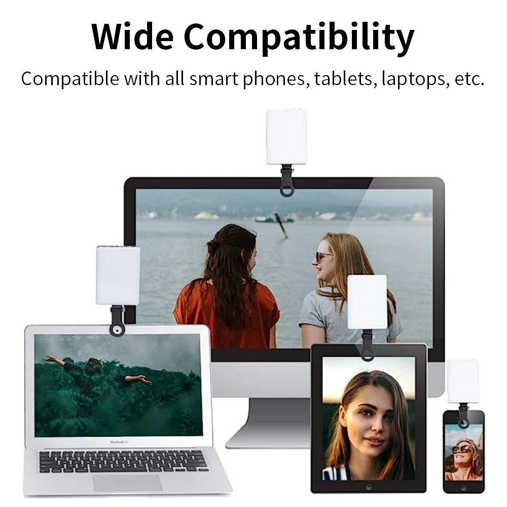 Portable LED Photography Selfie Light 3 Modes Adjustable Dimmable