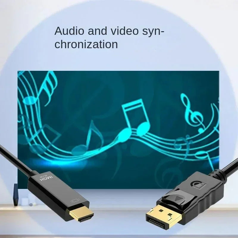 DisplayPort to HDMI Cable 4K 1.8m | DP Male to HDMI Adapter DisplayPort HDMI Cable Zpaxo