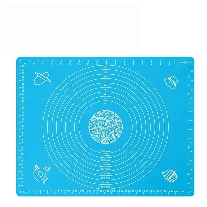 Non-Stick Silicone Baking Mat for Pizza, Bread & Pastry Dough Silicone Baking Mat Zpaxo BLUE 50x40cm