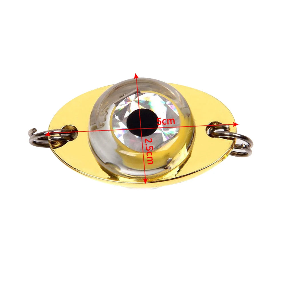 Underwater Fishing Light LED Lures Eye Shape Flashing Bait Lure Trap