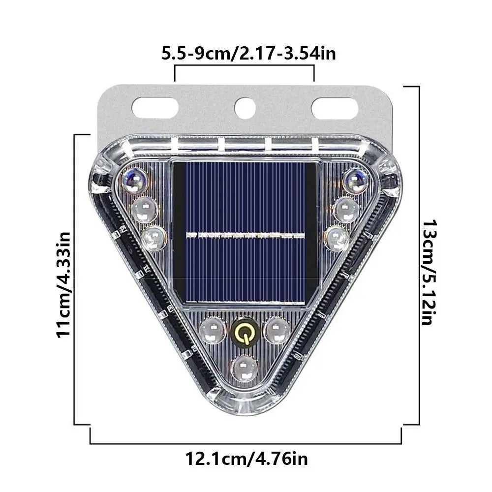 Multicolor LED LED Solar Warning Light Magnetic Base Waterproof RGB Flashing Tail Light Anti Rear End Touch Switch Zpaxo