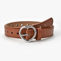 Children Faux Leather Belt Kids Cute Peach Heart Buckle Belts Girls