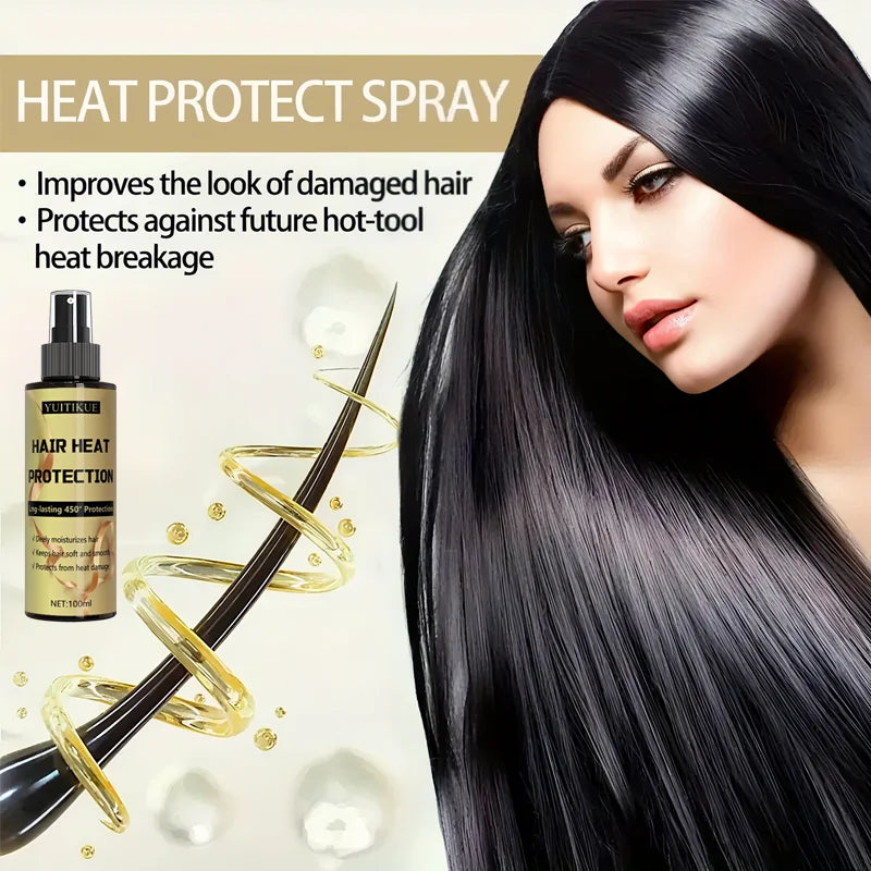 YUITIKUE Silk Care Heat Protection Spray for Curly Hair Heat Protection Spray Zpaxo