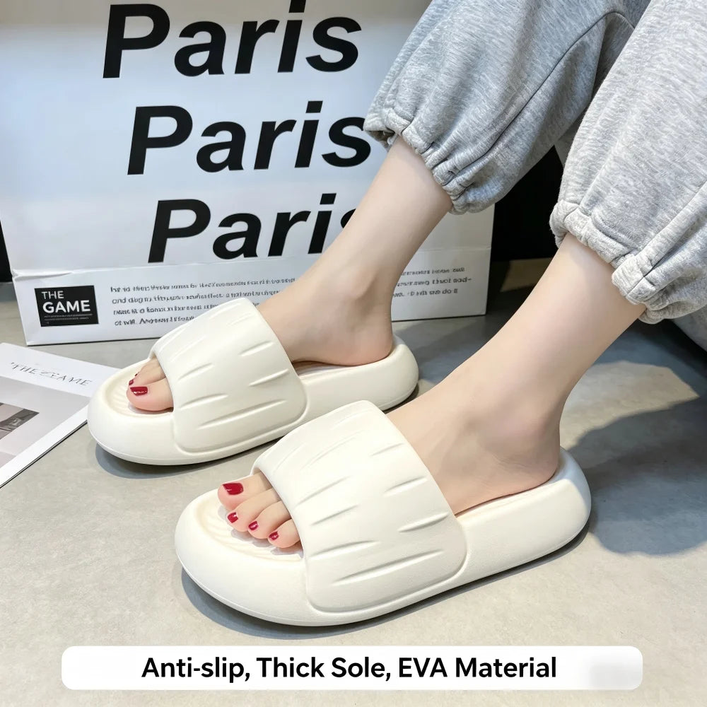SHAJI Unisex Cartoon Cactus Cloud Slides EVA Thick Platform Non Slip