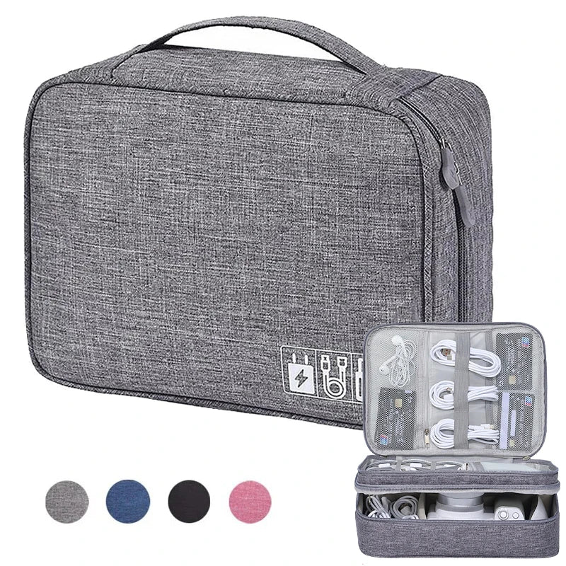 Travel Cable Storage Bag Portable Waterproof Digital Electronic Storage Bag USB Data Cable Charger Plug Storage Cable Bag Box Zpaxo