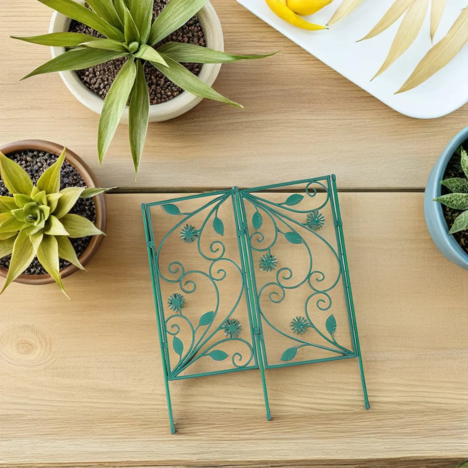 6Pcs Plant Climbing Trellis Frame Garden Plant Supports for Indoor Outdoor Vine Climbing Rack Pebble Stone Border Strips Garden Zpaxo Default Title