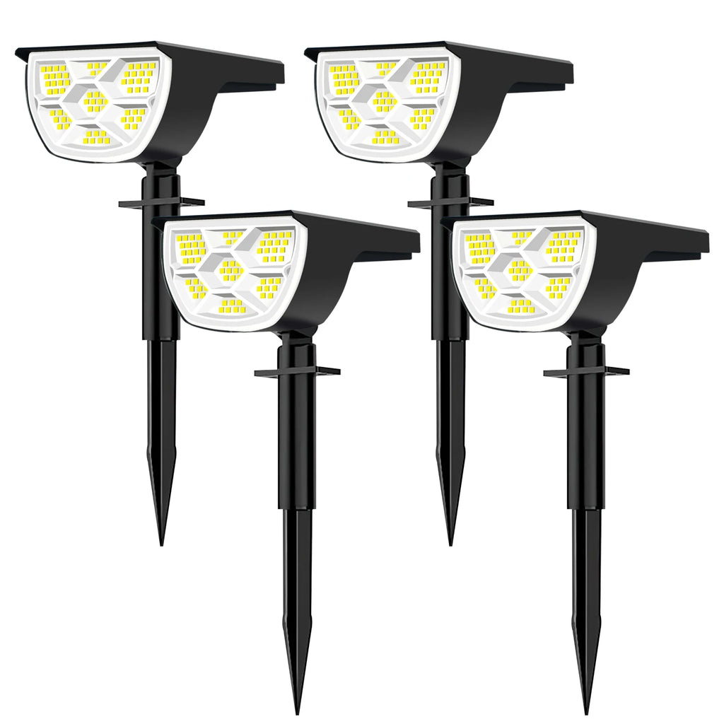 1/2/4PCS Solar Spot Light 68/72 LED Outdoor Garden Solar Landscape Spotlights Waterproof 3 Modes Wall Light Door Backyard Garage Zpaxo