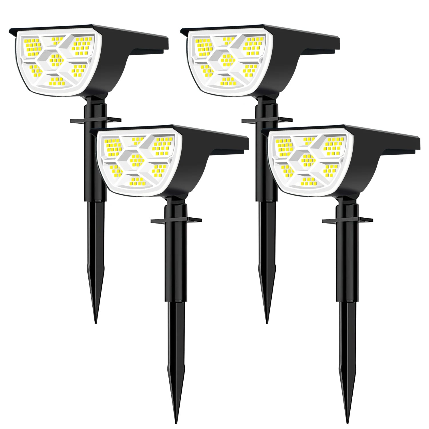 1/2/4PCS Solar Spot Light 68/72 LED Outdoor Garden Solar Landscape Spotlights Waterproof 3 Modes Wall Light Door Backyard Garage Zpaxo