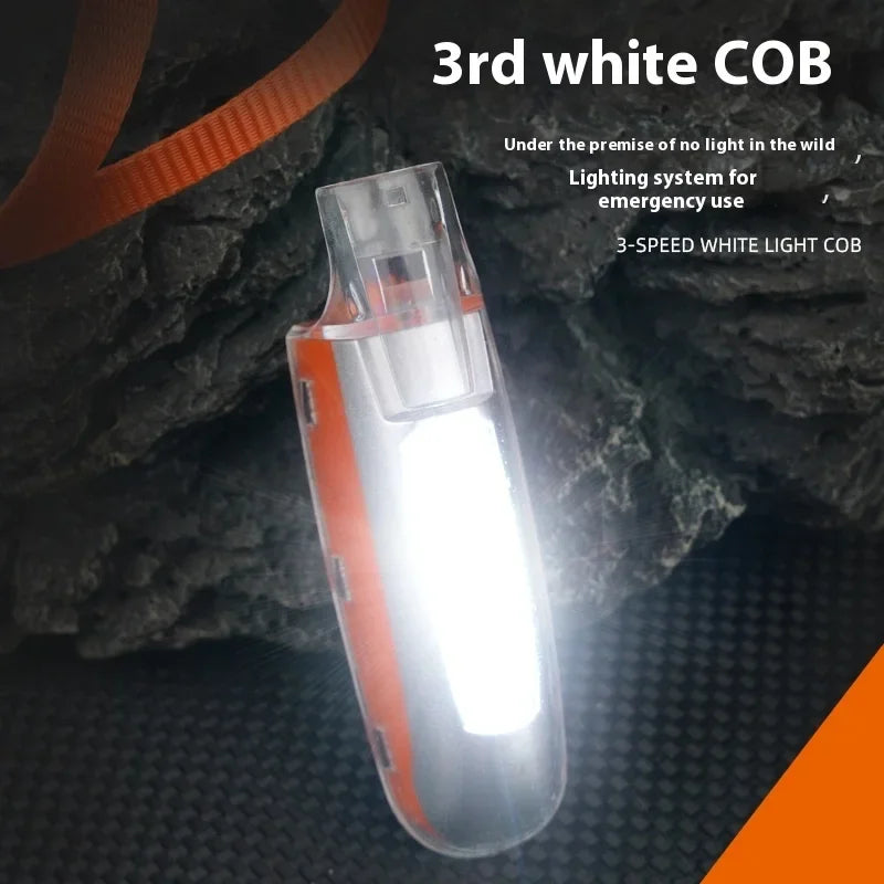 COB LED Whistle Keychain Flashlight – 300 Lumen Portable Light