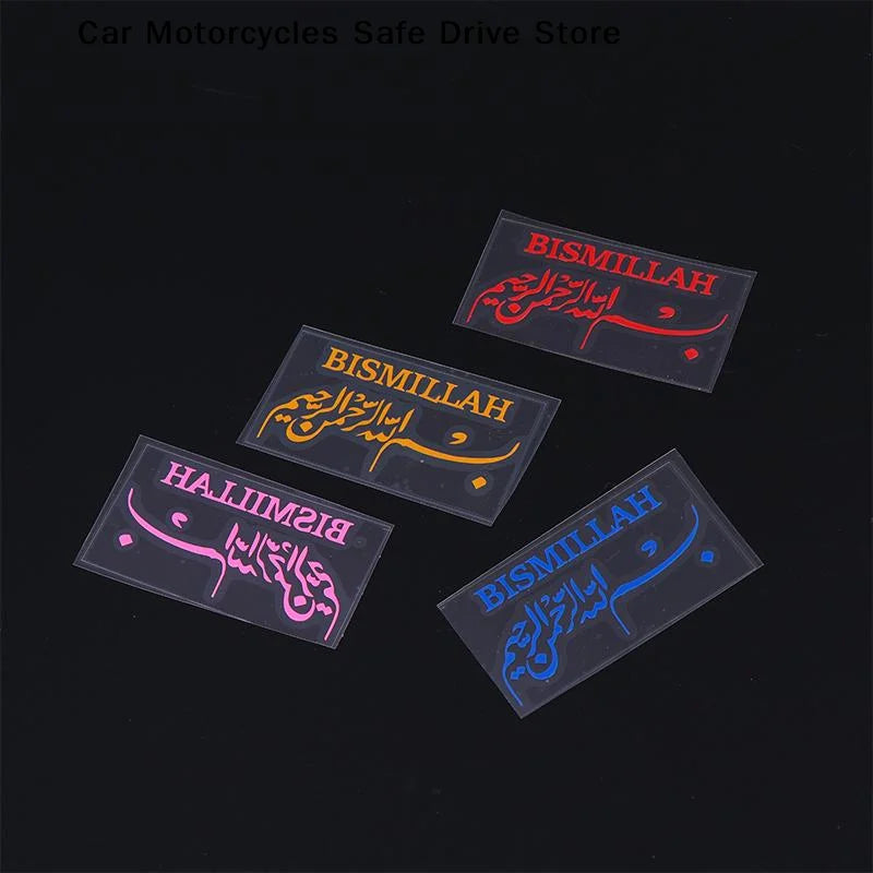 Arabic Islamic Car Stickers Waterproof Muslim Decals Vehicle Rearview
