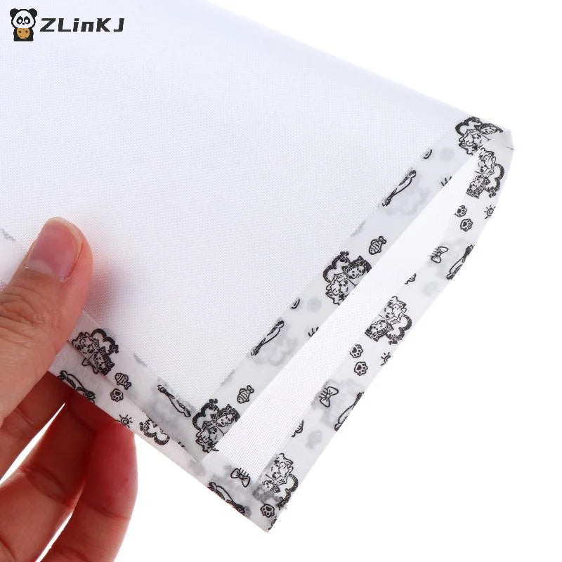 ▶5Pcs Handmade Perler Beads Baking Cloth Edge-stitched Transparent Iron-on Mat Heat-resistant Paper DIY Accessories Perler Beads Zpaxo
