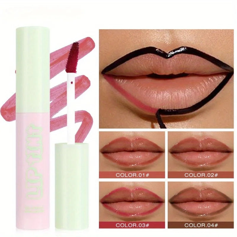 Rose Pink Peel Off Liquid Lipstick Waterproof Long Lasting LipGloss Matte Outline Contour Tattoo Lip Tear Pull LipLiner Cosmetic Zpaxo