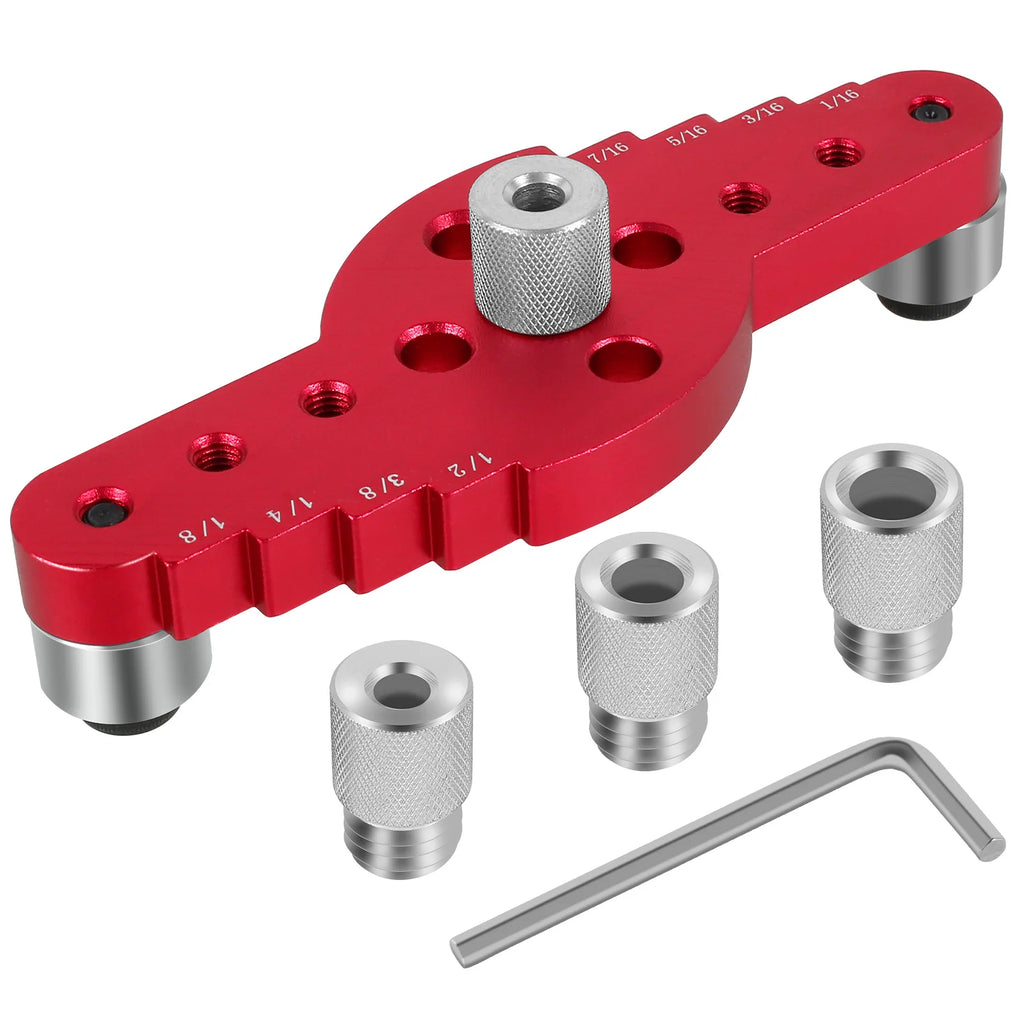 4.1 to 10cm Vertical Pocket Hole Jig Self Centering Dowel Drill Guide Pin Fixture Woodworking Sliding Drilling Punch Guide Set Zpaxo WD1
