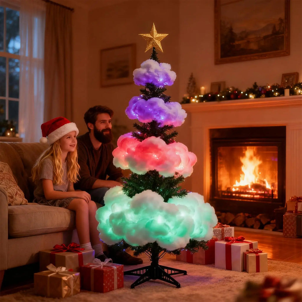 Christmas Tree Lights Indoor 16 4ft Waterproof Cloud Multi-mode Fairy