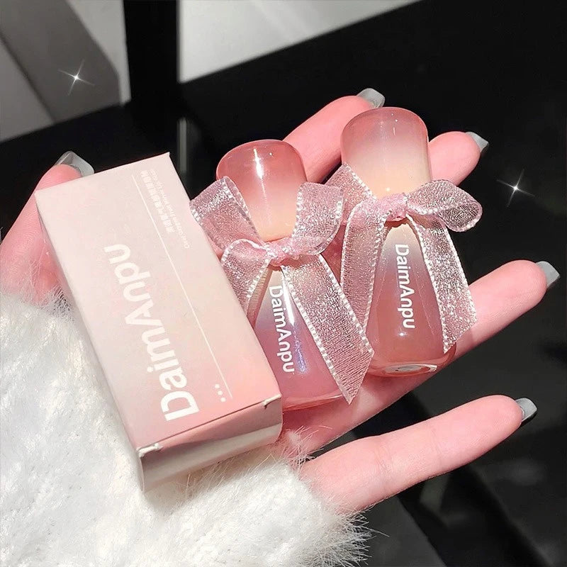 Sweet Lip Gloss Jelly Lip Glaze Moisturizing Lip Tint Mirror Waterproof Non-stick Cup Solid Makeup LipOil Lipstick Cosmetic Zpaxo