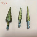3PCS step drill kit-for wood and metal | Multi-size drilling tool kit without power supply Zpaxo 3pcs
