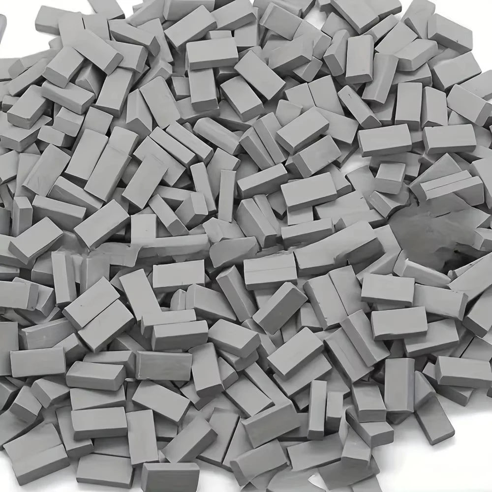 Mini Concrete Bricks DIY Set – Dollhouse & Landscape Models Miniature Building Set Zpaxo 1-16 gray