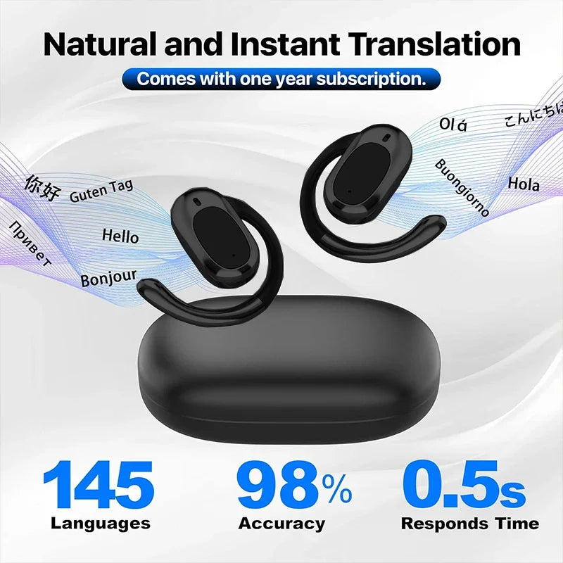 AI Language Translator Earbuds 1 Accents Earphone Real Time 144