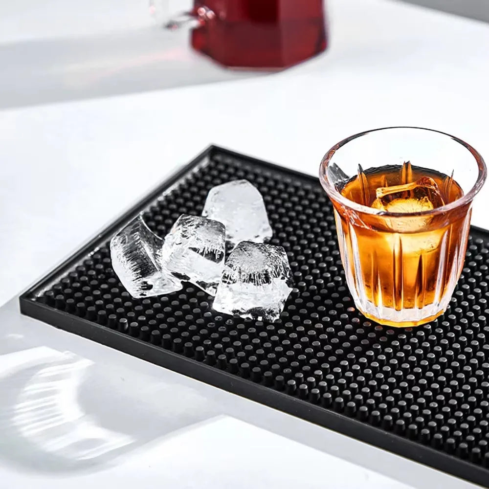 Rubber Bar Mat Coasters Coffee Countertop Spill Mats Service Dish Zpaxo
